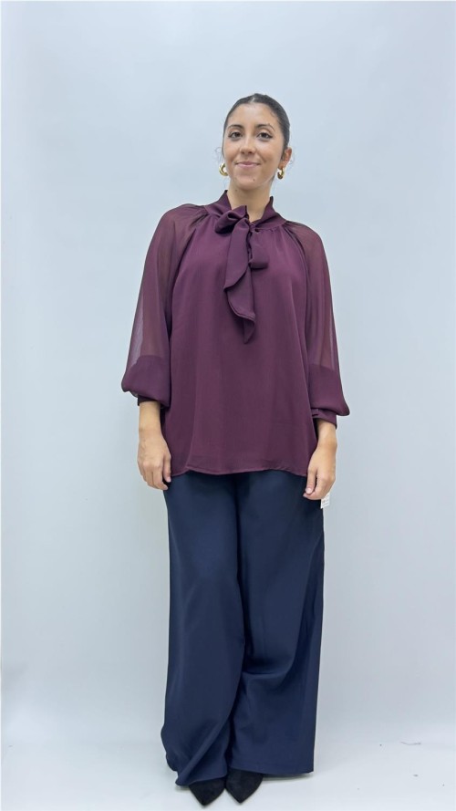 CAMISA CHARI BURDEOS