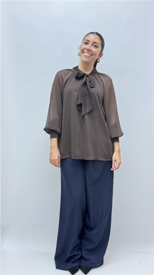 CAMISA CHARI MARRON