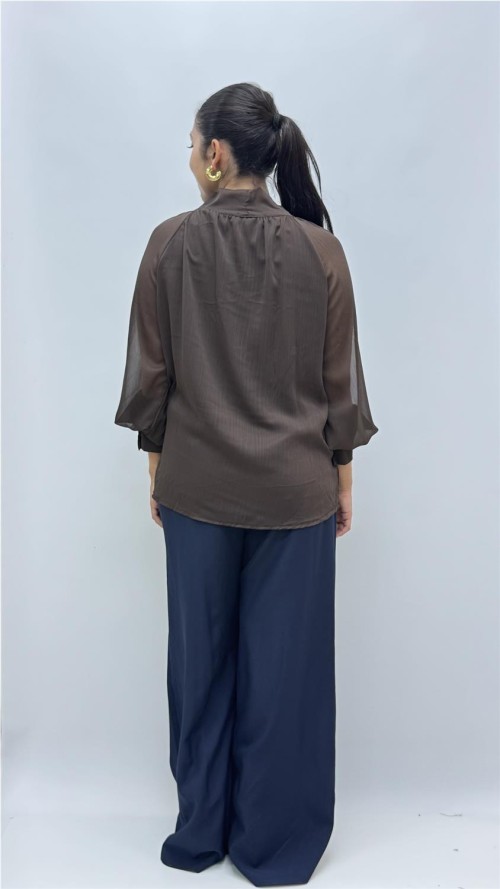 CAMISA CHARI MARRON
