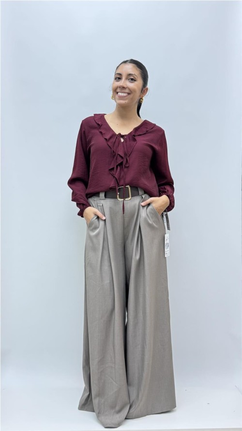CAMISA BELEN BURDEOS