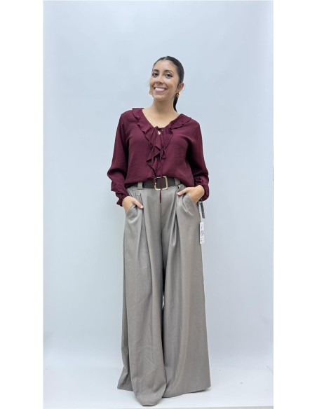 CAMISA BELEN BURDEOS