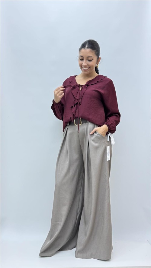 CAMISA BELEN BURDEOS
