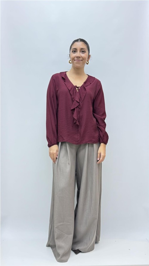 CAMISA BELEN BURDEOS