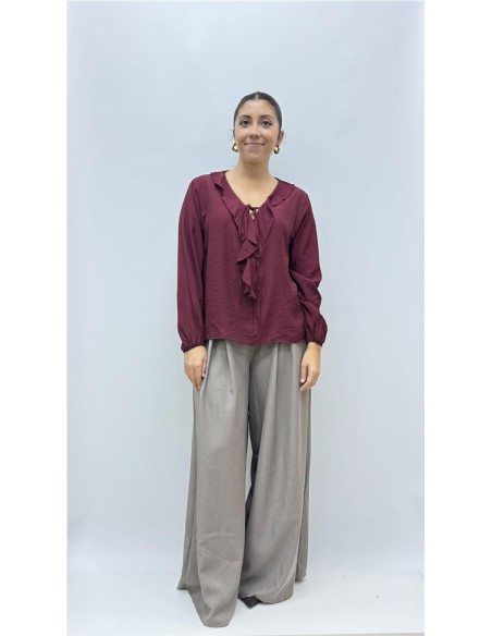 CAMISA BELEN BURDEOS
