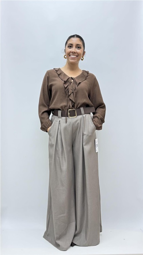 CAMISA BELEN MARRON