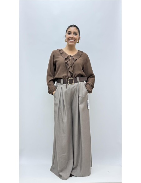 CAMISA BELEN MARRON