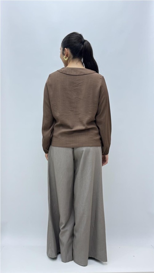 CAMISA BELEN MARRON