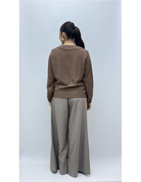 CAMISA BELEN MARRON