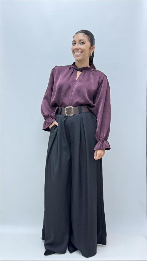 CAMISA SATINADA AGUEDA BEENJENA