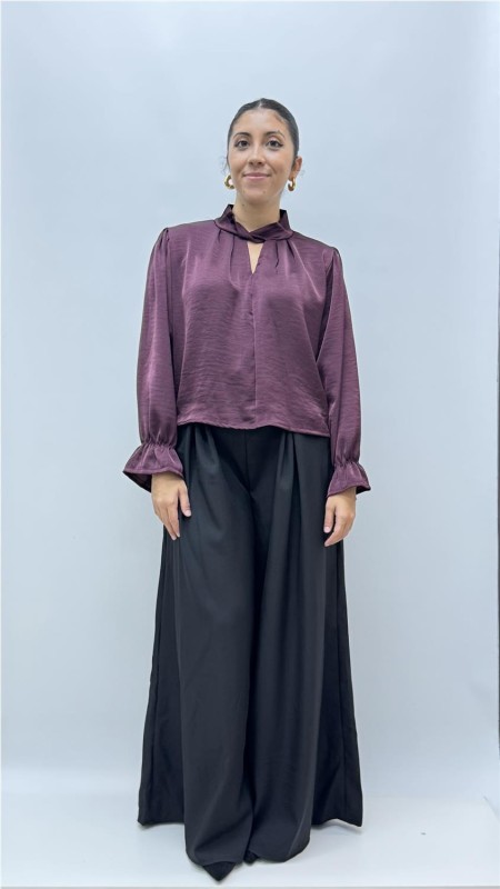 CAMISA SATINADA AGUEDA BEENJENA 2