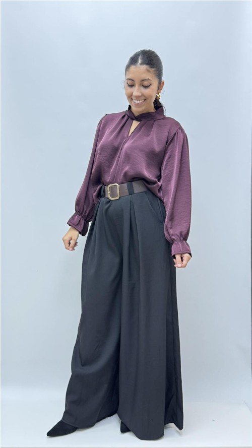 CAMISA SATINADA AGUEDA BEENJENA