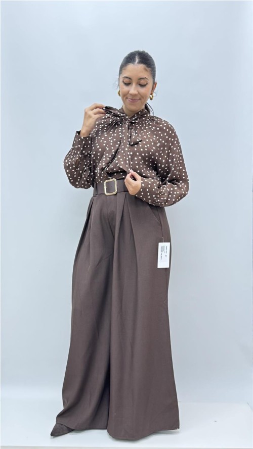 CAMISA CAI MARRON