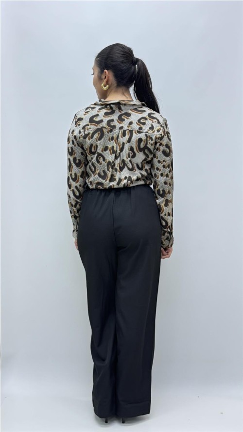 PANTALON CINTURON OTOÑO NEGRO