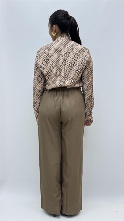 PANTALON CINTURON OTOÑO MARRON