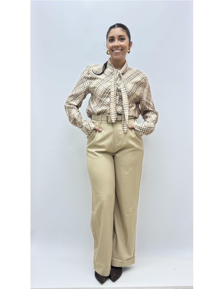 PANTALON CINTURON OTOÑO CAMEL
