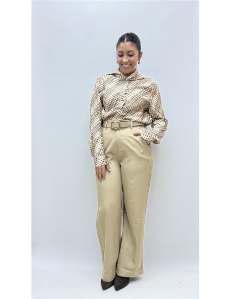 PANTALON CINTURON OTOÑO CAMEL