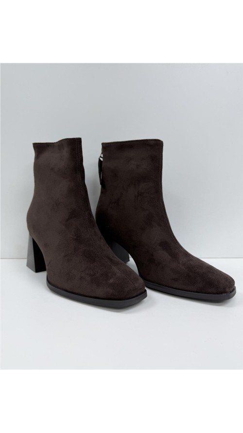 BOTIN SERRAJE CREMALLERA TRASE MARRON