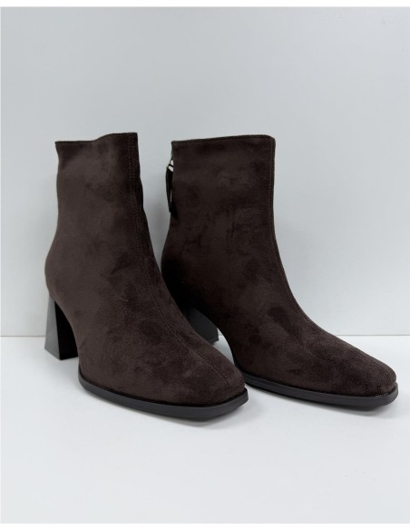 BOTIN SERRAJE CREMALLERA TRASE MARRON
