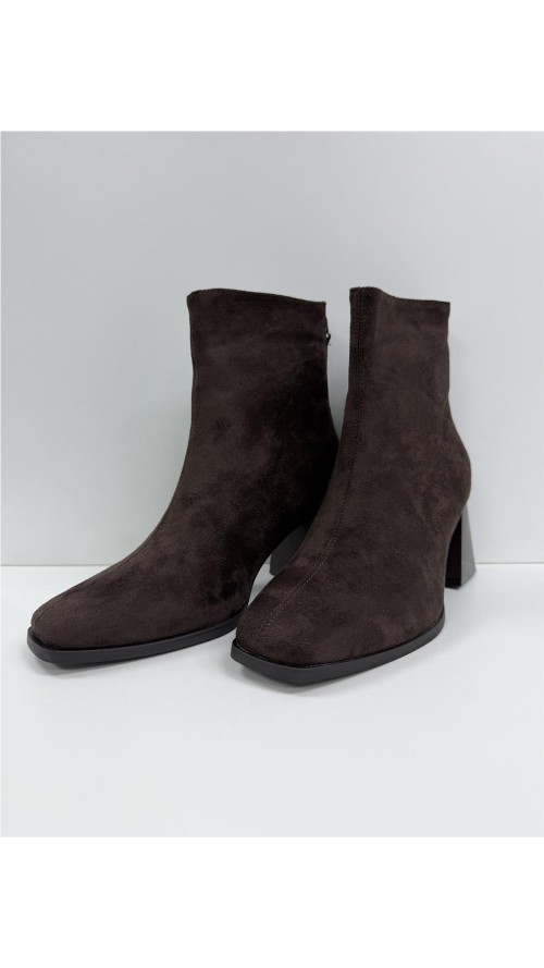 BOTIN SERRAJE CREMALLERA TRASE MARRON