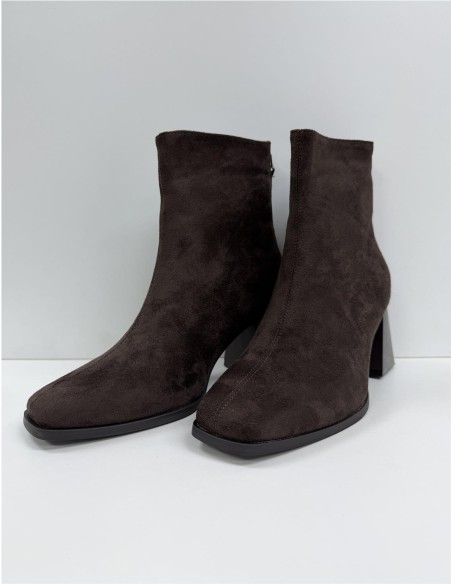 BOTIN SERRAJE CREMALLERA TRASE MARRON