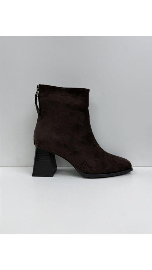 BOTIN SERRAJE CREMALLERA TRASE MARRON