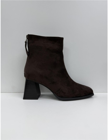BOTIN SERRAJE CREMALLERA TRASE MARRON