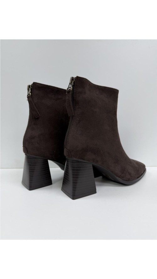 BOTIN SERRAJE CREMALLERA TRASE MARRON