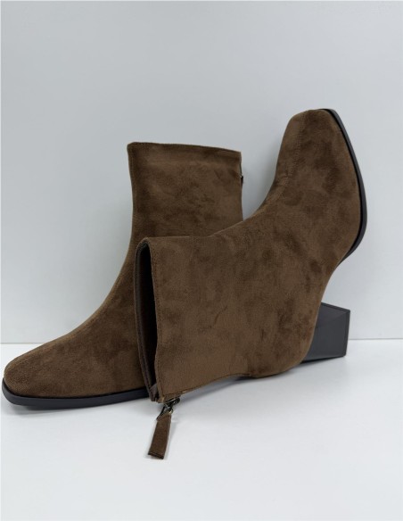 BOTIN SERRAJE CREMALLERA TRASE CAMEL