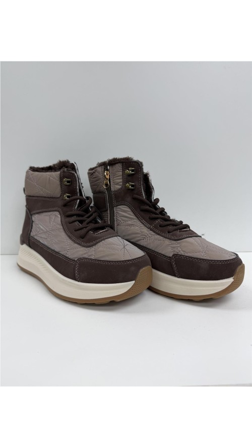 BOTA DEPORTIVA COMBINADA MARRON