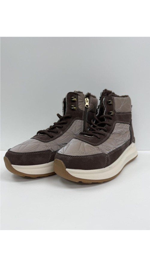 BOTA DEPORTIVA COMBINADA MARRON