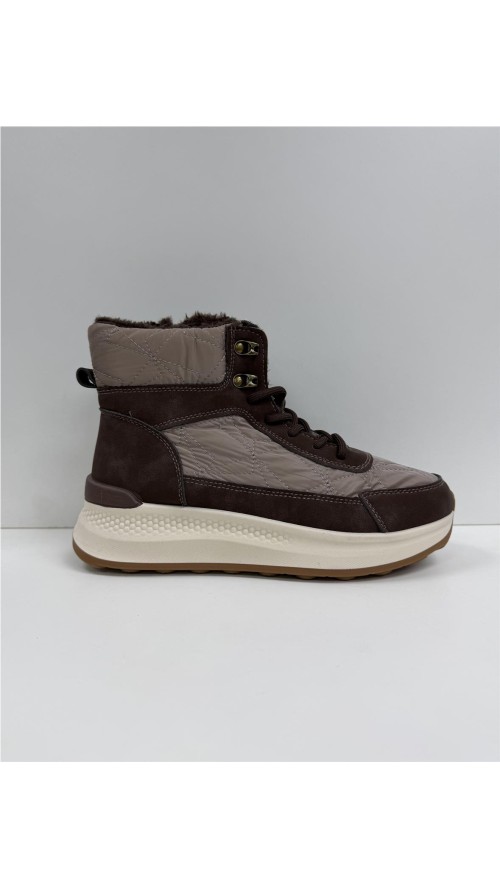 BOTA DEPORTIVA COMBINADA MARRON