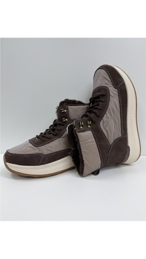 BOTA DEPORTIVA COMBINADA MARRON