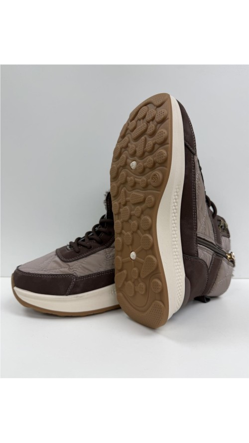BOTA DEPORTIVA COMBINADA MARRON