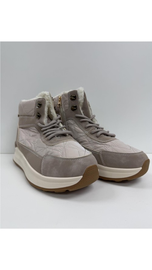 BOTA DEPORTIVA COMBINADA TAUPE