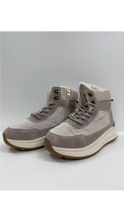 BOTA DEPORTIVA COMBINADA TAUPE