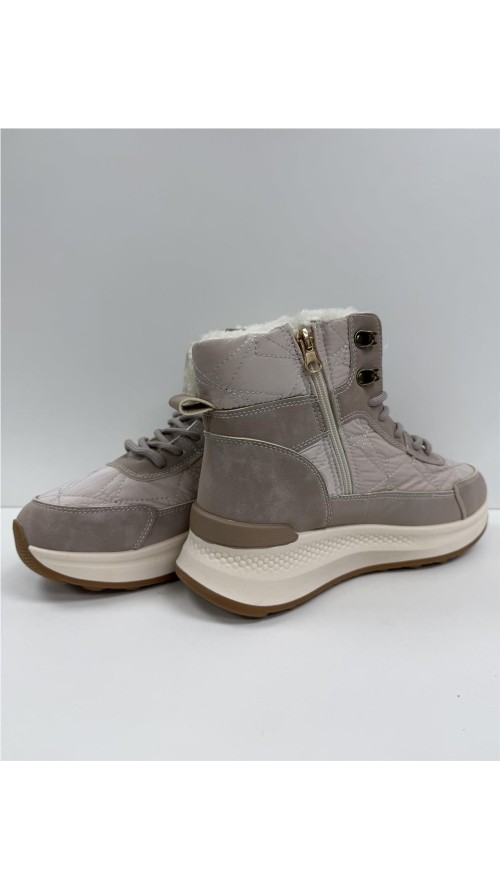 BOTA DEPORTIVA COMBINADA TAUPE