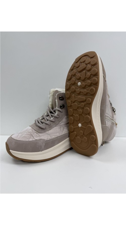 BOTA DEPORTIVA COMBINADA TAUPE