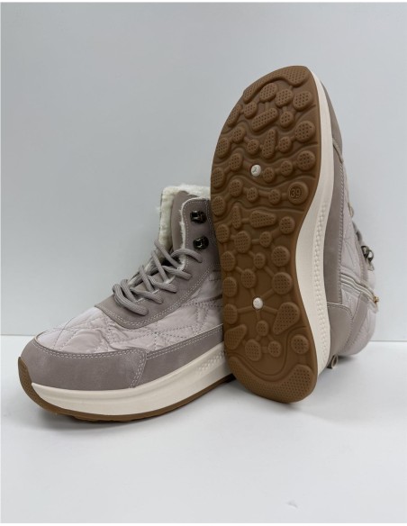 BOTA DEPORTIVA COMBINADA TAUPE