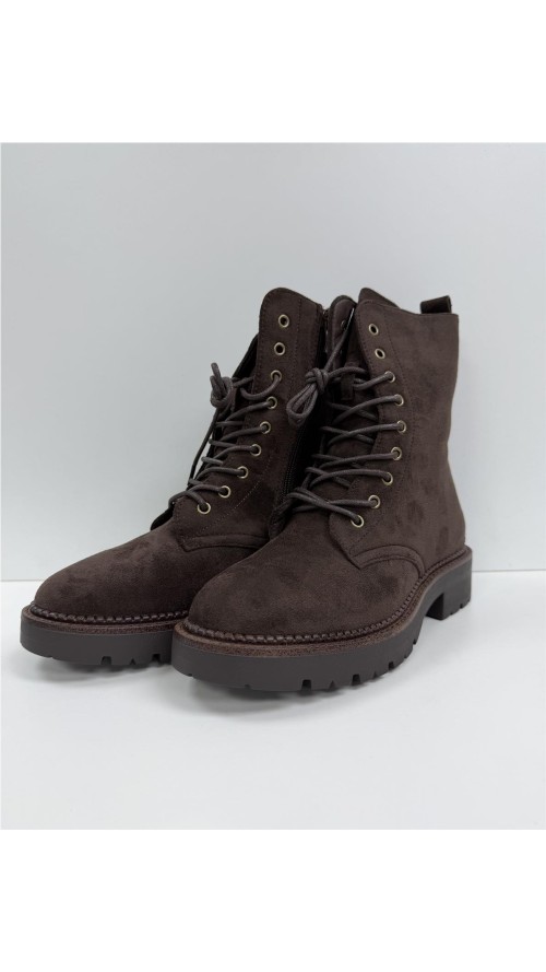 BOTA MOTERA DE SERRAJE MARRON
