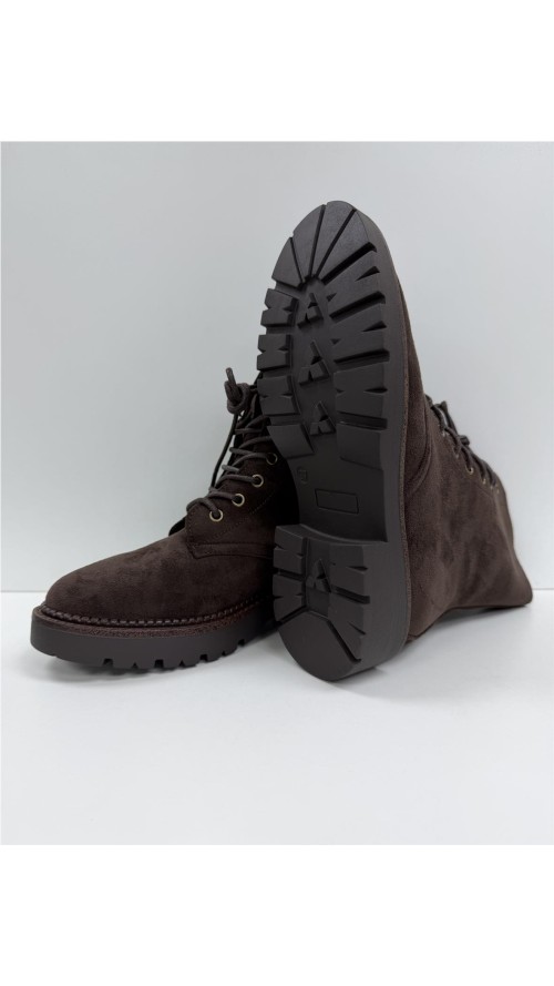 BOTA MOTERA DE SERRAJE MARRON