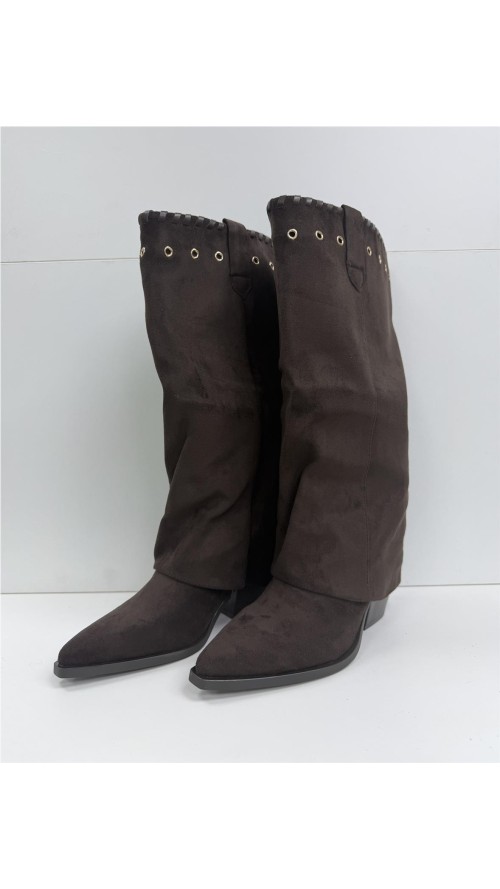 BOTA DOBLEZ CON ADORNO MARRON