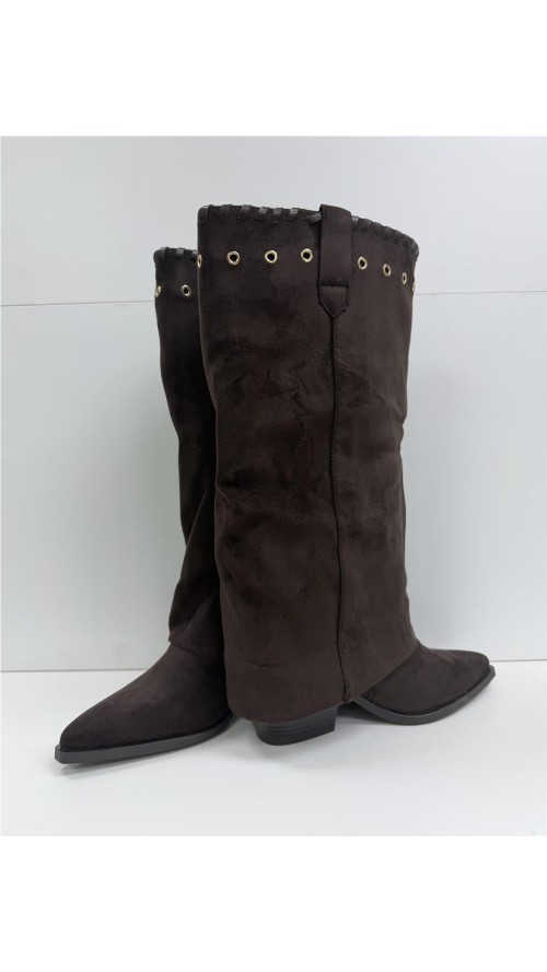 BOTA DOBLEZ CON ADORNO MARRON