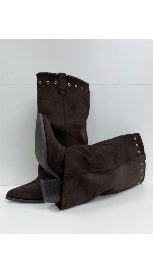 BOTA DOBLEZ CON ADORNO MARRON