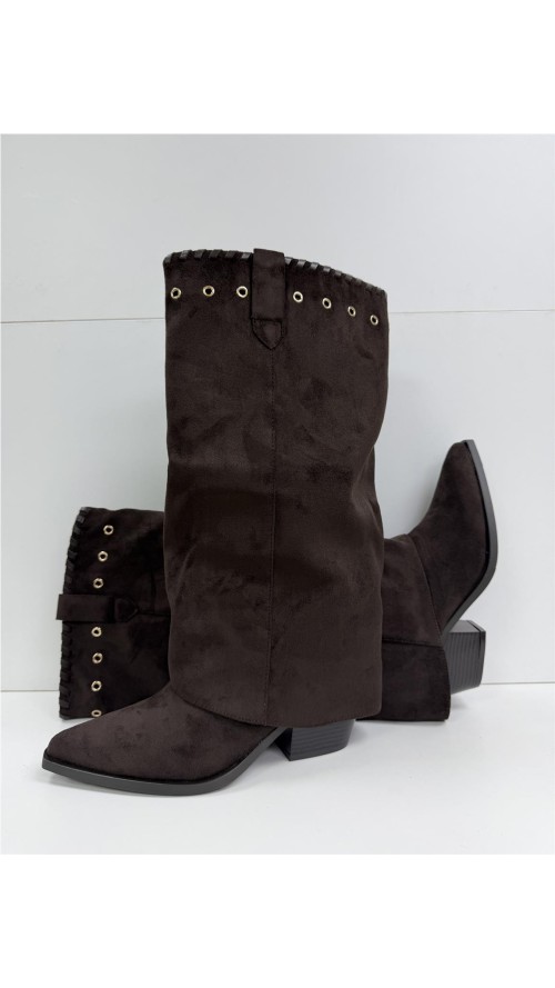 BOTA DOBLEZ CON ADORNO MARRON