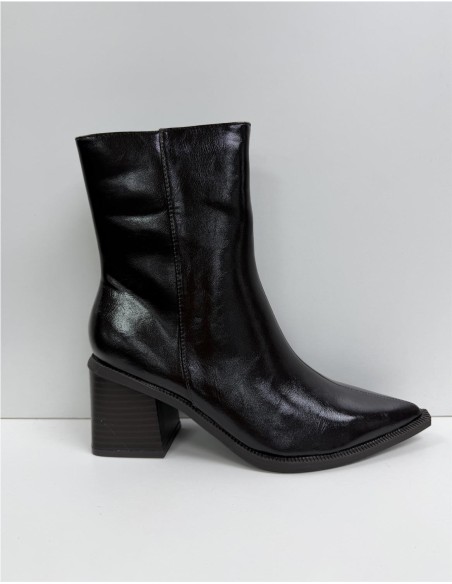 BOTIN POLIPIEL COSTURA CENTRAL MARRON