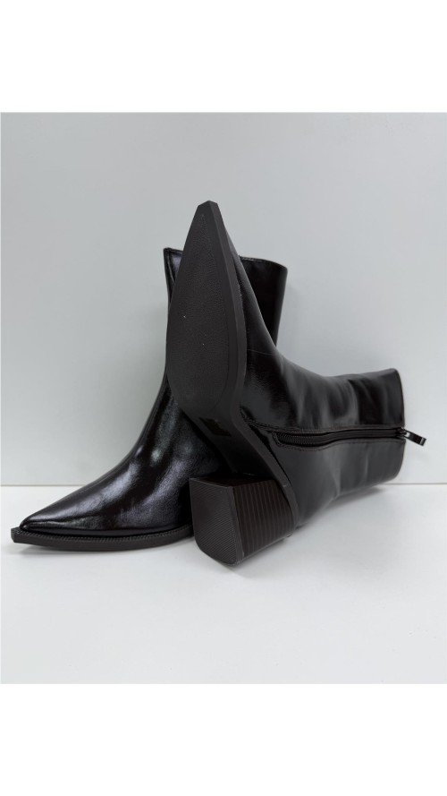 BOTIN POLIPIEL COSTURA CENTRAL MARRON