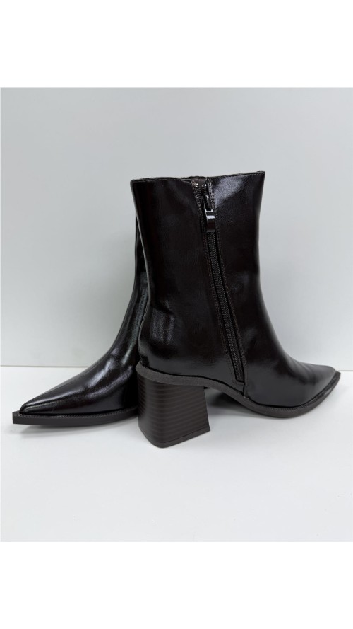 BOTIN POLIPIEL COSTURA CENTRAL MARRON