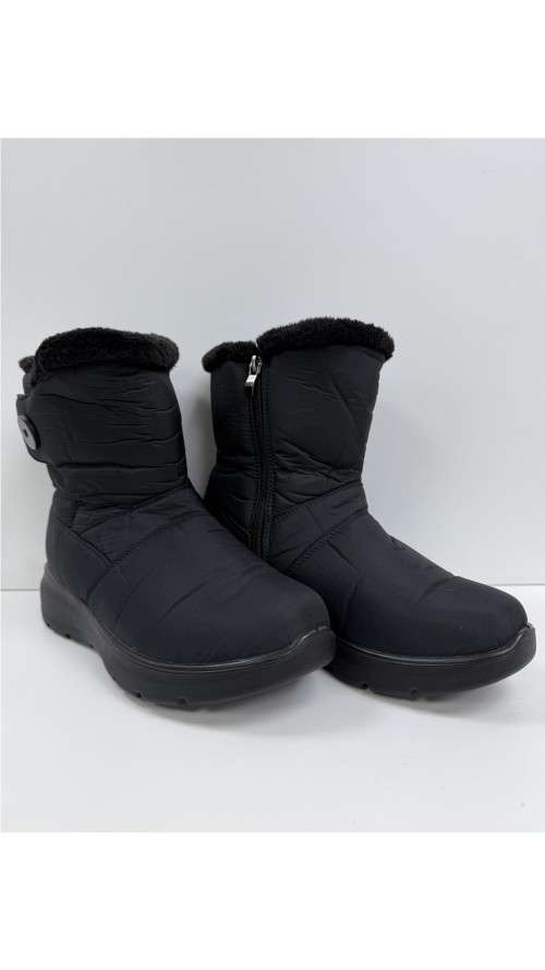 BOTA IMPERMEABLE CON VELCRO NEGRO