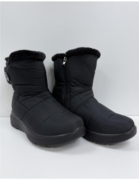 BOTA IMPERMEABLE CON VELCRO NEGRO