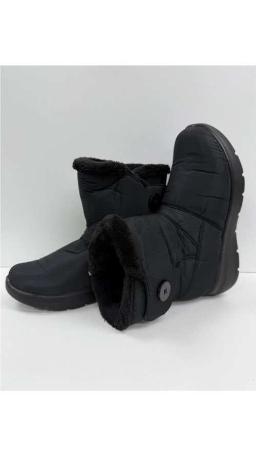 BOTA IMPERMEABLE CON VELCRO NEGRO